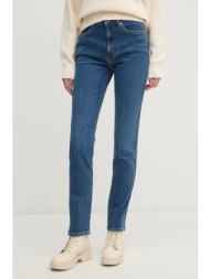τζιν παντελόνι pepe jeans slim jeans uhw betty χρώμα: μπλε, pl204590ee3 κύριο υλικό: 99% βαμβάκι, 1%