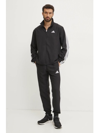 φόρμα adidas 3-stripes χρώμα μαύρο, ji8849 100% πολυεστέρας