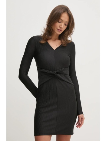 φόρεμα dkny χρώμα μαύρο, dd4jad50 96% πολυεστέρας, 4%