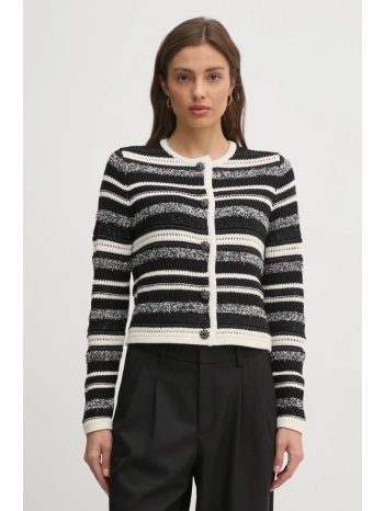 πλεκτή ζακέτα oui χρώμα μαύρο, 90616 51% βαμβάκι, 22%