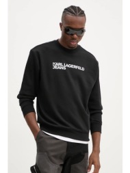 μπλούζα karl lagerfeld jeans χρώμα: μαύρο, a1m20001 90% οργανικό βαμβάκι, 10% ανακυκλωμένος πολυεστέ