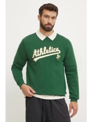 μπλούζα 47 brand mlb oakland athletic χρώμα: πράσινο, bb018pemibc654773dg 80% βαμβάκι, 20% πολυεστέρ
