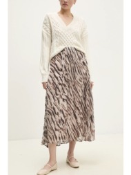 φούστα answear lab χρώμα: καφέ 100% πολυεστέρας