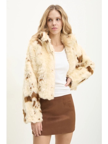 μπουφάν answear lab χρώμα μπεζ 100% πολυεστέρας