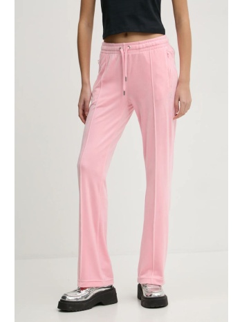 παντελόνι φόρμας juicy couture χρώμα ροζ, jcapw045 95%