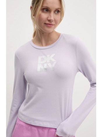 μακρυμάνικο dkny χρώμα μοβ, dp5t1113 95% βαμβάκι, 5%