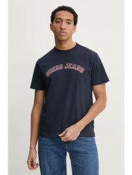 μπλουζάκι guess jeans χρώμα: ναυτικό μπλε, m5ri75 k8fq4 100% βαμβάκι