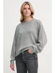 πουλόβερ gestuz χρώμα: γκρι, 10909852 100% κασμίρι