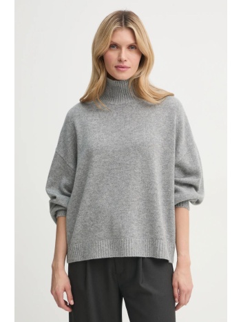 πουλόβερ gestuz χρώμα γκρι, 10909851 100% κασμίρι