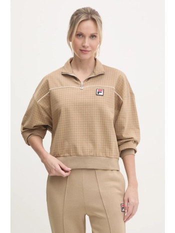 μπλούζα fila liebau χρώμα πράσινο, faw0879 95% βαμβάκι, 5%