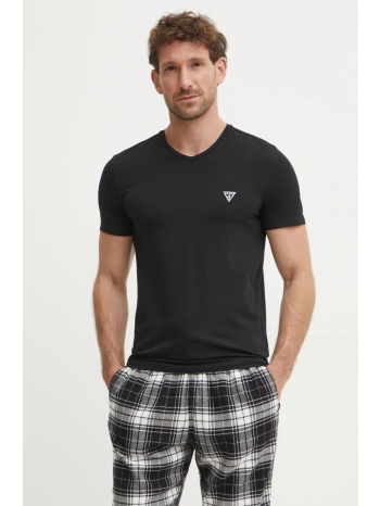 μπλουζάκι guess caleb χρώμα μαύρο, u97m01 kcd31 95%