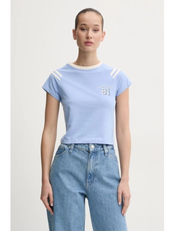 μπλουζάκι guess jeans χρώμα μπλε, w5ri53 j1314 95%