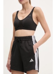 σορτς adidas essentials χρώμα: μαύρο, jd0908 93% βαμβάκι, 7% σπαντέξ