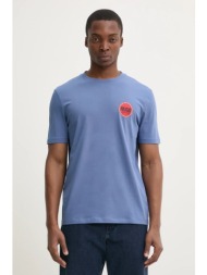 βαμβακερό μπλουζάκι hugo ανδρικό, χρώμα: μπλε, 50530641 100% βαμβάκι