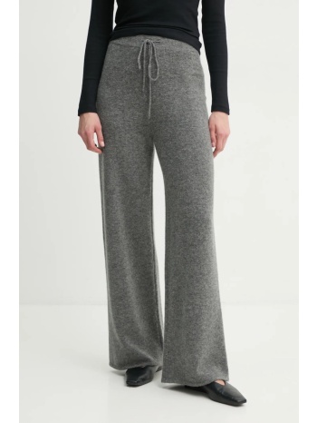 μάλλινο παντελόνι theory χρώμα γκρι, o1111739 59% μαλλί