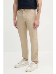παντελόνι pepe jeans pull on comfort chino χρώμα: μπεζ, pm211866 κύριο υλικό: 98% βαμβάκι, 2% σπαντέ