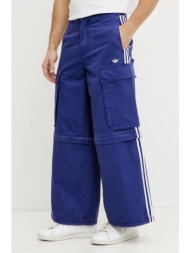 βαμβακερό παντελόνι adidas originals cargo pants χρώμα: μοβ, jy6294 100% βαμβάκι