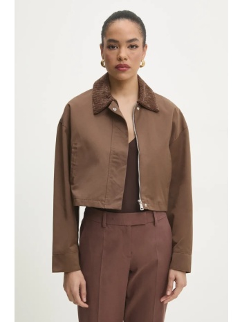 μπουφάν answear lab χρώμα καφέ κύριο υλικό 50% βαμβάκι