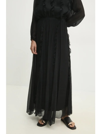 φούστα answear lab χρώμα μαύρο κύριο υλικό 80% lyocell