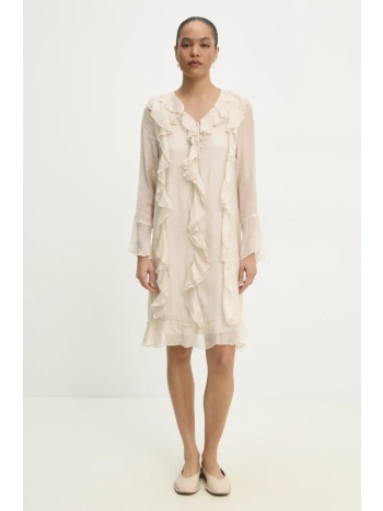 φόρεμα answear lab χρώμα μπεζ κύριο υλικό 80% lyocell