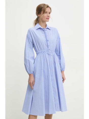 φόρεμα answear lab χρώμα μπλε 58% βαμβάκι, 42% πολυεστέρας