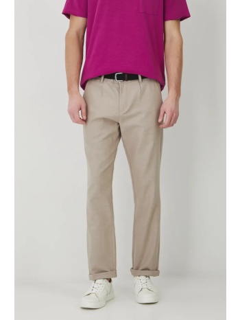 λινό παντελόνι medicine χρώμα μπεζ 55% λινό, 45% βαμβάκι