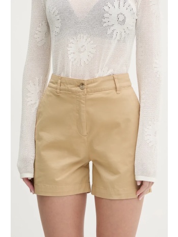 σορτς hugo χρώμα μπεζ, 50538930 κύριο υλικό 98% βαμβάκι