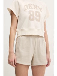 βαμβακερό σορτσάκι dkny χρώμα: μπεζ, dp5s5252 κύριο υλικό: 100% βαμβάκι
άλλα υλικά: 100% βαμβάκι
πλέ