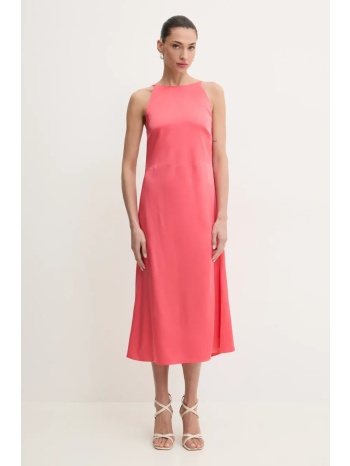 φόρεμα boss χρώμα ροζ, 50537667 κύριο υλικό 72% oξικό