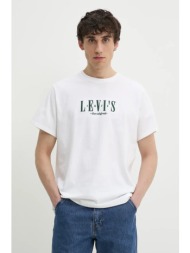 βαμβακερό μπλουζάκι levi`s ss relaxed fit tee ανδρικό, χρώμα: άσπρο, 16143 100% βαμβάκι