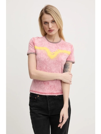 μπλουζάκι diesel t-uncutie-long-q3 t-shirt χρώμα ροζ