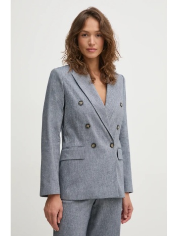 blazer με μείγμα λινών oui χρώμα μπλε, 91870 κύριο υλικό