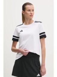 μπλουζάκι προπόνησης adidas performance squad 25 χρώμα: άσπρο, ji9991 100% πολυεστέρας
