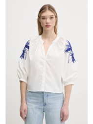 βαμβακερό πουκάμισο desigual cratos χρώμα: άσπρο, 25swbw03 100% βαμβάκι
συμβουλές φροντίδας:
 πλένετ