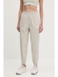 παντελόνι προπόνησης adidas performance 3 stripes χρώμα: μπεζ, jd6522 87% πολυεστέρας, 13% σπαντέξ