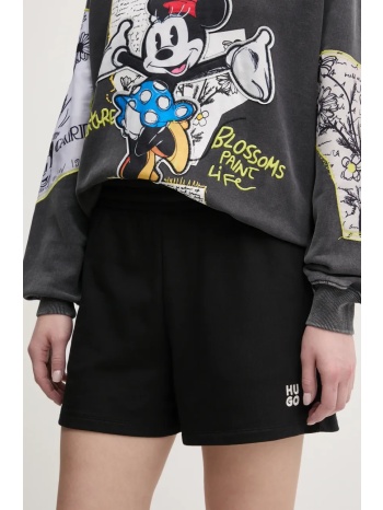 βαμβακερό σορτσάκι hugo χρώμα μαύρο, 50536943 100% βαμβάκι