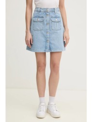 τζιν φούστα joop! χρώμα: μπλε, 30046659 100% βαμβάκι