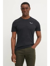 αθλητικό μπλουζάκι salewa puez sporty dry χρώμα: μαύρο, 00.0000028632 83% ανακυκλωμένος πολυεστέρας,