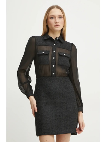 φόρεμα morgan rtwini χρώμα μαύρο, rtwini 100%