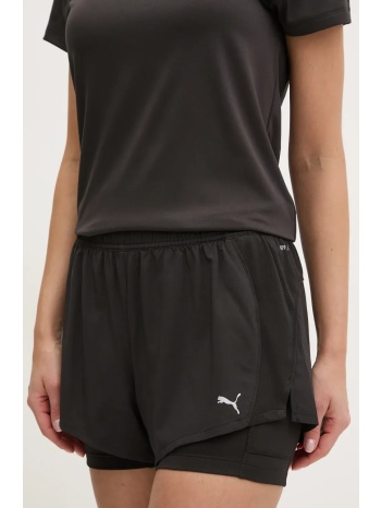 σορτς τρεξίματος puma velocity χρώμα μαύρο, 526588 υλικό