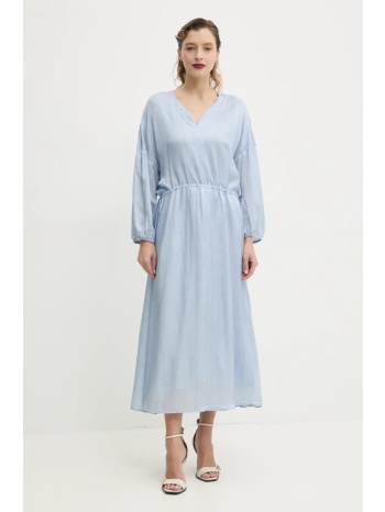 φόρεμα bruuns bazaar χρώμα μπλε, bbw4441 100% βισκόζη fsc