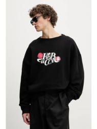 βαμβακερή μπλούζα fiorucci curly lollipop logo relaxed fit sweatshirt χρώμα: μαύρο, u02spscr188cj05b