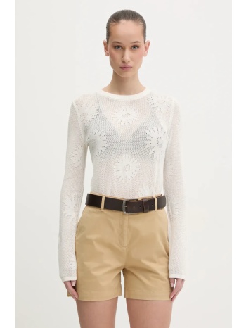 βαμβακερό πουλόβερ hugo γυναικείο, χρώμα μπεζ, 50538238