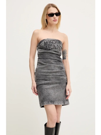 φόρεμα τζιν moschino jeans χρώμα γκρι, 0430 3219 κύριο