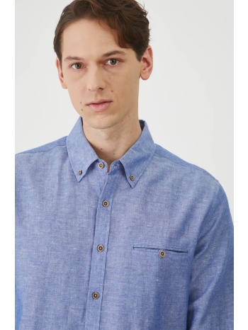 πουκάμισο από λινό medicine ανδρικό, χρώμα μπλε 55% λινό