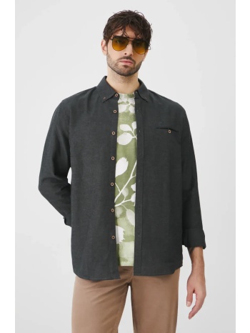 πουκάμισο από λινό medicine ανδρικό, χρώμα πράσινο 55%