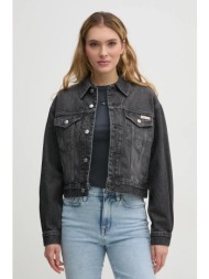 μπουφάν calvin klein jeans χρώμα: γκρι, lv047b741g 100% βαμβάκι