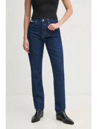 τζιν παντελόνι calvin klein jeans χρώμα: ναυτικό μπλε, j20j225138 100% βαμβάκι