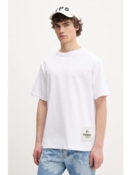 βαμβακερό μπλουζάκι fiorucci label regular fit t-shirt ανδρικό, χρώμα: άσπρο, u02sptsh323cj01wh01 10
