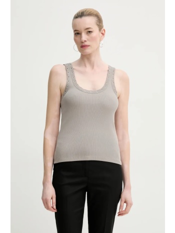 top gestuz χρώμα μπεζ, 10910068 94% βαμβάκι, 6% ελαστάν